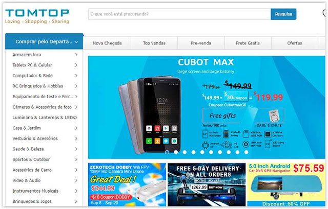 TOMTOP – Loja Confiável para Comprar Direto da China